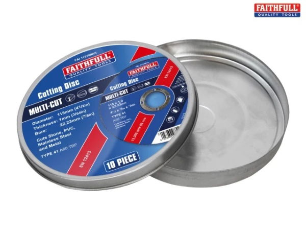 Multi-Purpose Cutting Discs 115 x 1.0 x 22.23mm (Pack 10)