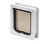 4-Way Locking Cat Flap with Door Liner White