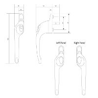 Maxim Offset Locking Window Handle Right & Left Handed