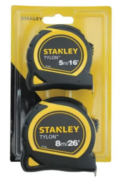 Stanley Tylon™ Pocket Tapes 5m/16ft + 8m/26ft (Twin Pack)